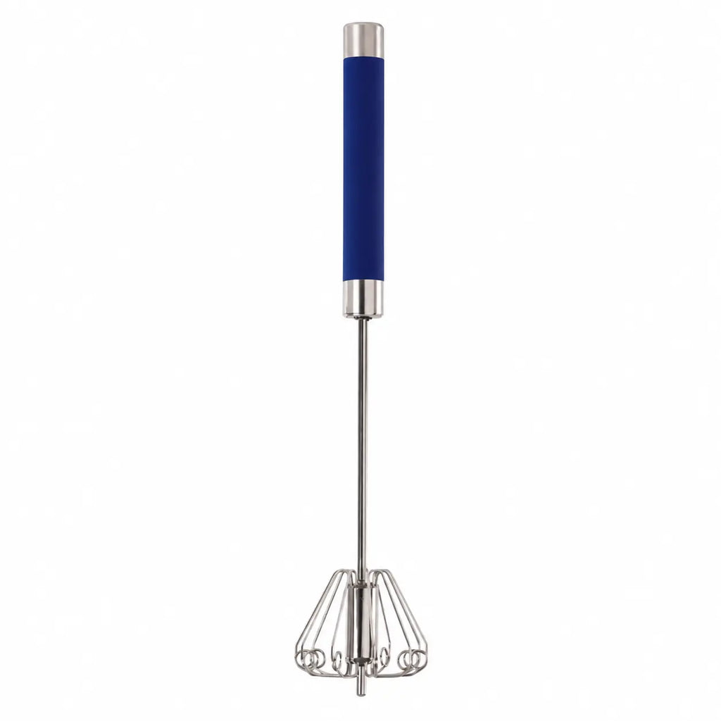 Stainless Steel Egg Beater Push Whisk - Handheld Kitchen Mixer with Cover for Quick, Efficient Mixing of Eggs and Other Ingredients