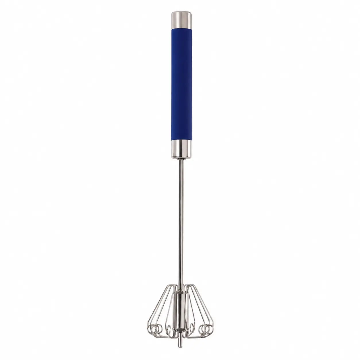 Stainless Steel Egg Beater Push Whisk - Handheld Kitchen Mixer with Cover for Quick, Efficient Mixing of Eggs and Other Ingredients