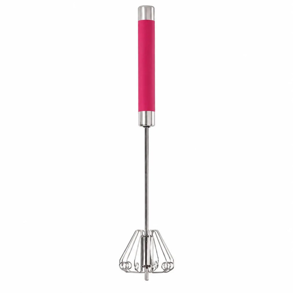 Stainless Steel Egg Beater Push Whisk - Handheld Kitchen Mixer with Cover for Quick, Efficient Mixing of Eggs and Other Ingredients