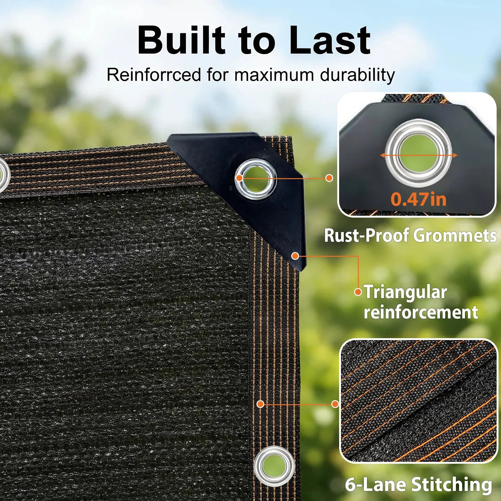 90% UV Resistant Shade Cloth - 10x20 Ft Breathable HDPE Mesh Tarp for Outdoor Patio, Garden, and Greenhouse Use with Grommets
