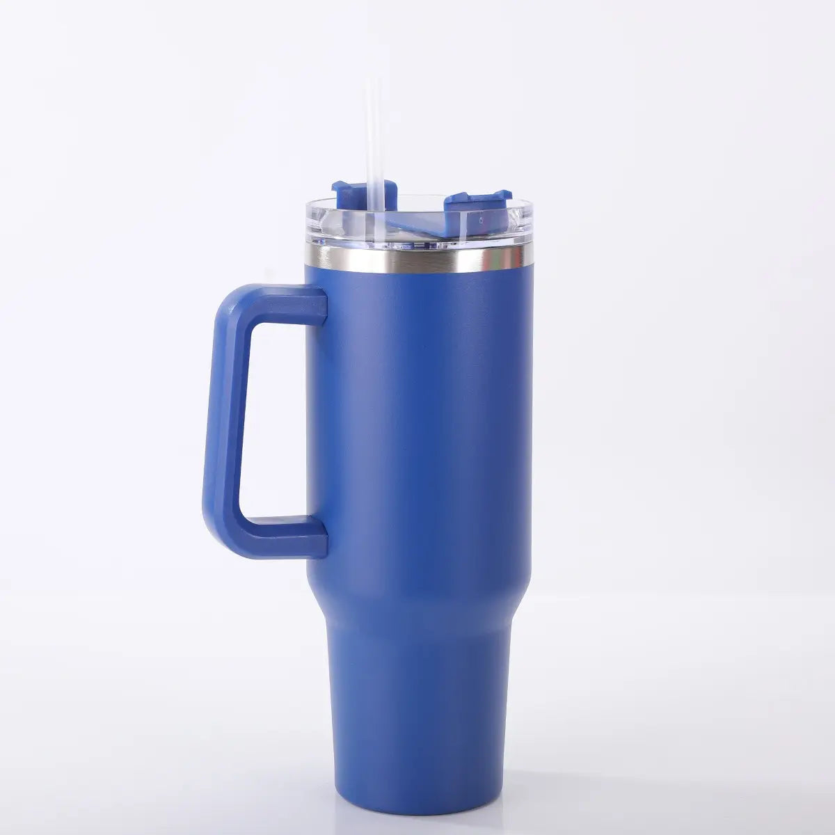 40Oz Double-Walled Vacuum Insulated Stainless Steel Tumbler with Handle, Featuring a Straw Lid and Straw - Leakproof, Rustproof, Suitable for Hot/Cold Drinks, Ideal for Outdoor Use, Travel, and Holiday Gifts Drinkware Portable