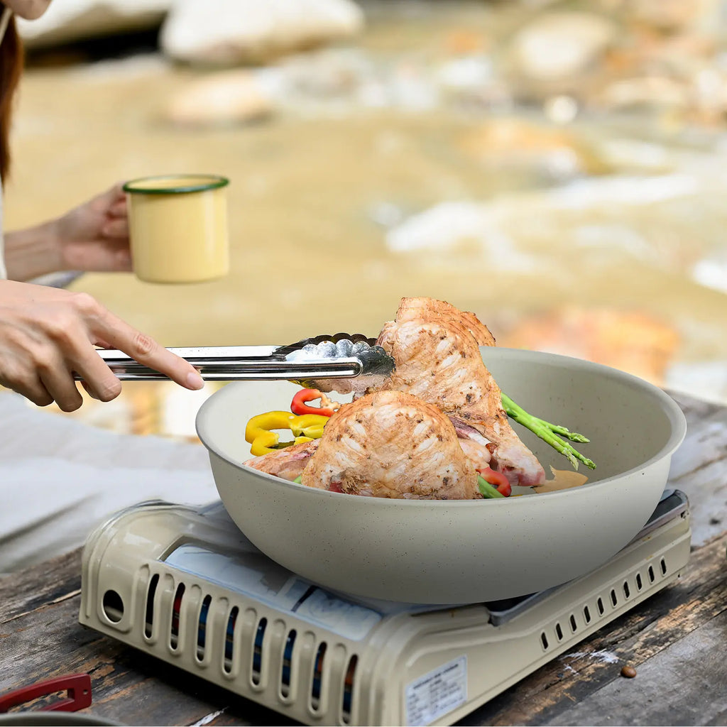 12-Piece Nonstick Kitchen Cookware Set - Pots and Pans with Detachable Handle, Induction-Compatible, Dishwasher-Safe, Oven-Safe