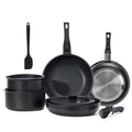 12-Piece Nonstick Kitchen Cookware Set - Pots and Pans with Detachable Handle, Induction-Compatible, Dishwasher-Safe, Oven-Safe