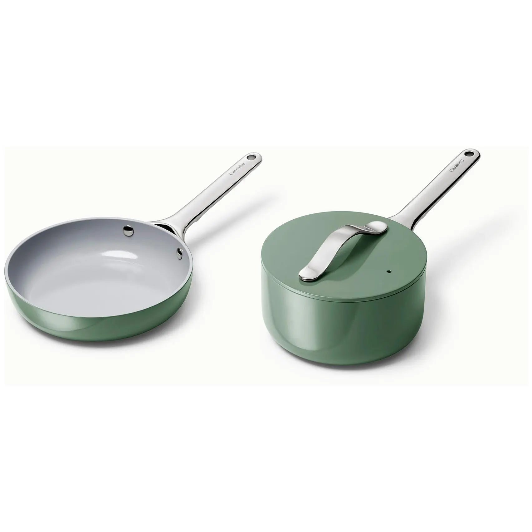 Caraway Home Nonstick Ceramic Mini Fry & Mini Sauce Pan Duo