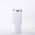 40Oz Double-Walled Vacuum Insulated Stainless Steel Tumbler with Handle, Featuring a Straw Lid and Straw - Leakproof, Rustproof, Suitable for Hot/Cold Drinks, Ideal for Outdoor Use, Travel, and Holiday Gifts Drinkware Portable