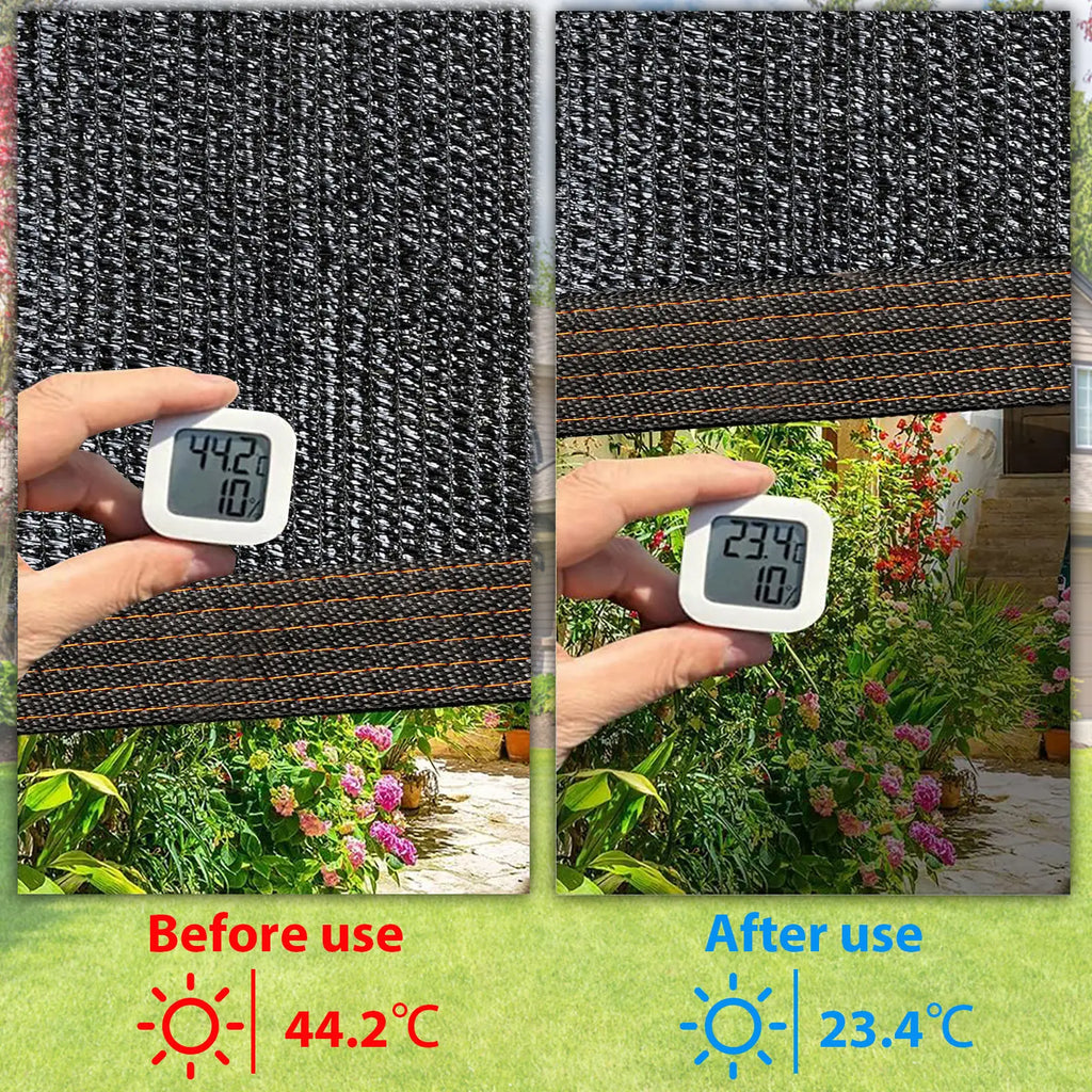 90% UV Resistant Shade Cloth - 10x20 Ft Breathable HDPE Mesh Tarp for Outdoor Patio, Garden, and Greenhouse Use with Grommets
