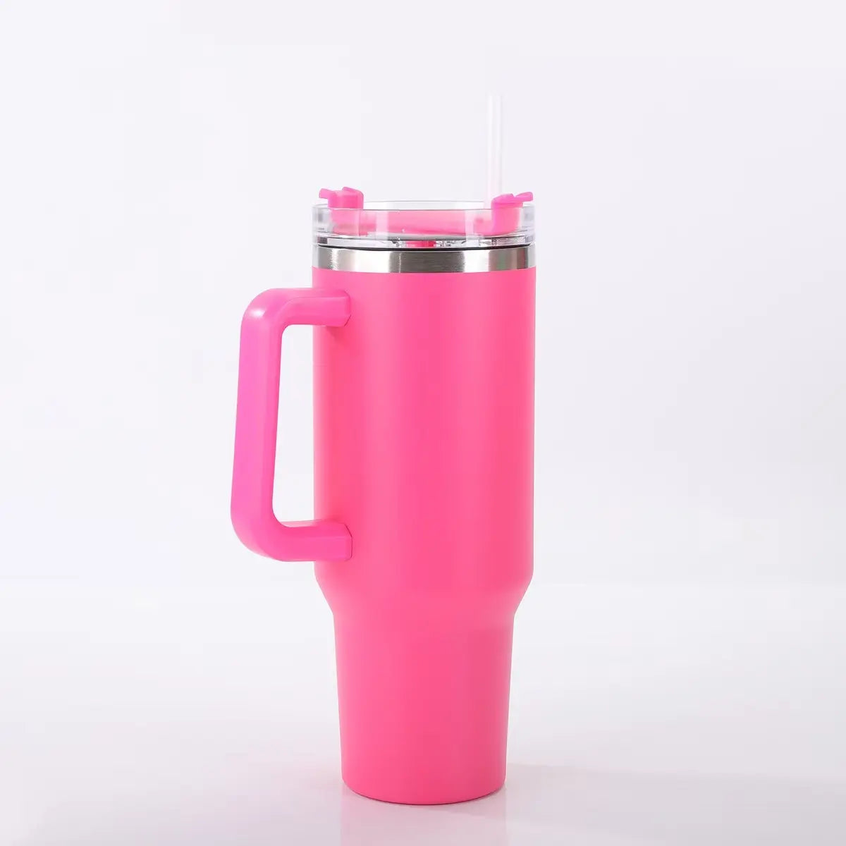 40Oz Double-Walled Vacuum Insulated Stainless Steel Tumbler with Handle, Featuring a Straw Lid and Straw - Leakproof, Rustproof, Suitable for Hot/Cold Drinks, Ideal for Outdoor Use, Travel, and Holiday Gifts Drinkware Portable