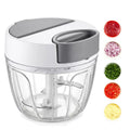 SUSTEAS Hand Pull Food Chopper, 422 Stainless Steel Triple Blade Manual Onion Garlic Cutter, No Electricity Washable Kitchen Mincer, Anti-Tear Portable Veggie Minced Cutting Tool,Summerwins