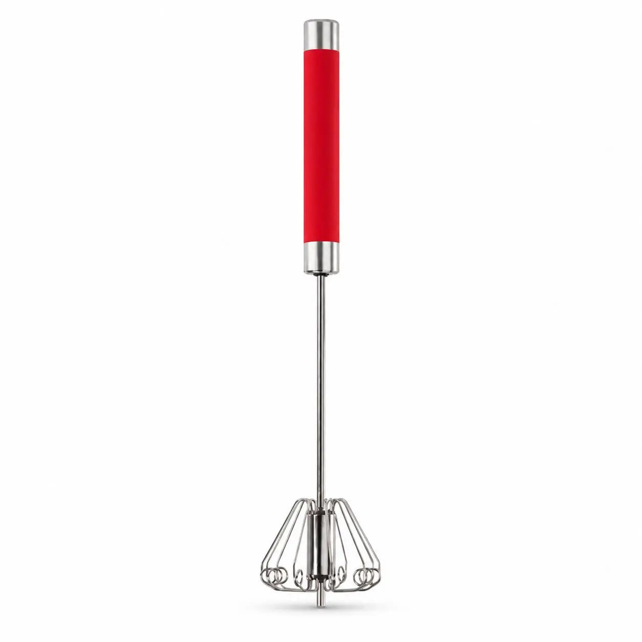 Stainless Steel Egg Beater Push Whisk - Handheld Kitchen Mixer with Cover for Quick, Efficient Mixing of Eggs and Other Ingredients